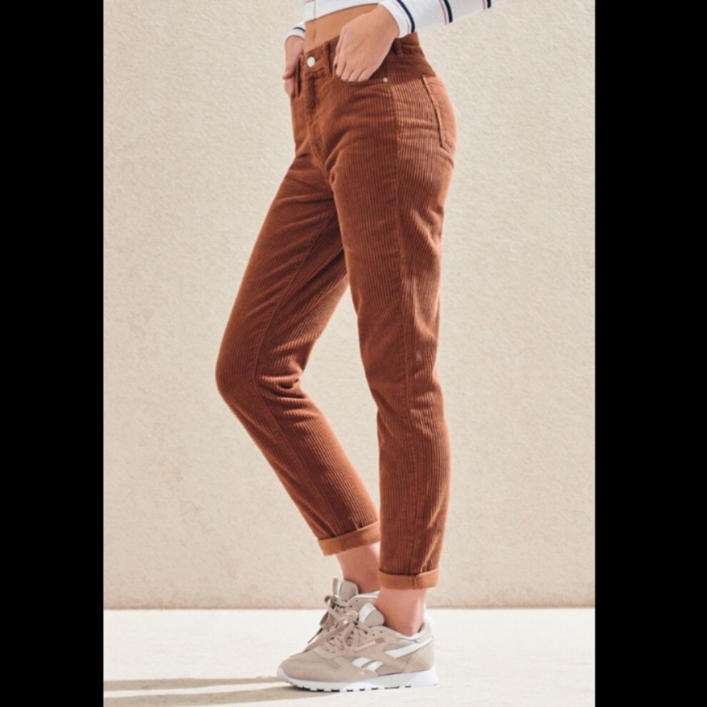 Pacsun rust brown corduroy mom jeans
